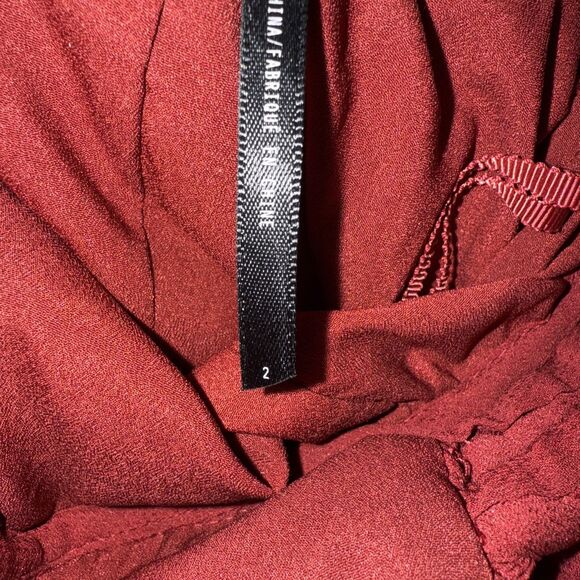 Free People Red Chiffon Greek Goddess Maxi Dress Gown Size 2 Whimsical RARE - Picture 8 of 15